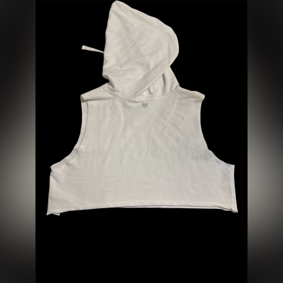 Forever 21 White Cropped Sleeveless Hoodie - Picture 2 of 3